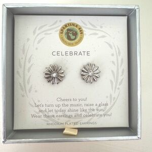 Sea La Vie, Silver Starburst Celebrate earrings for pierced ears. New in box!